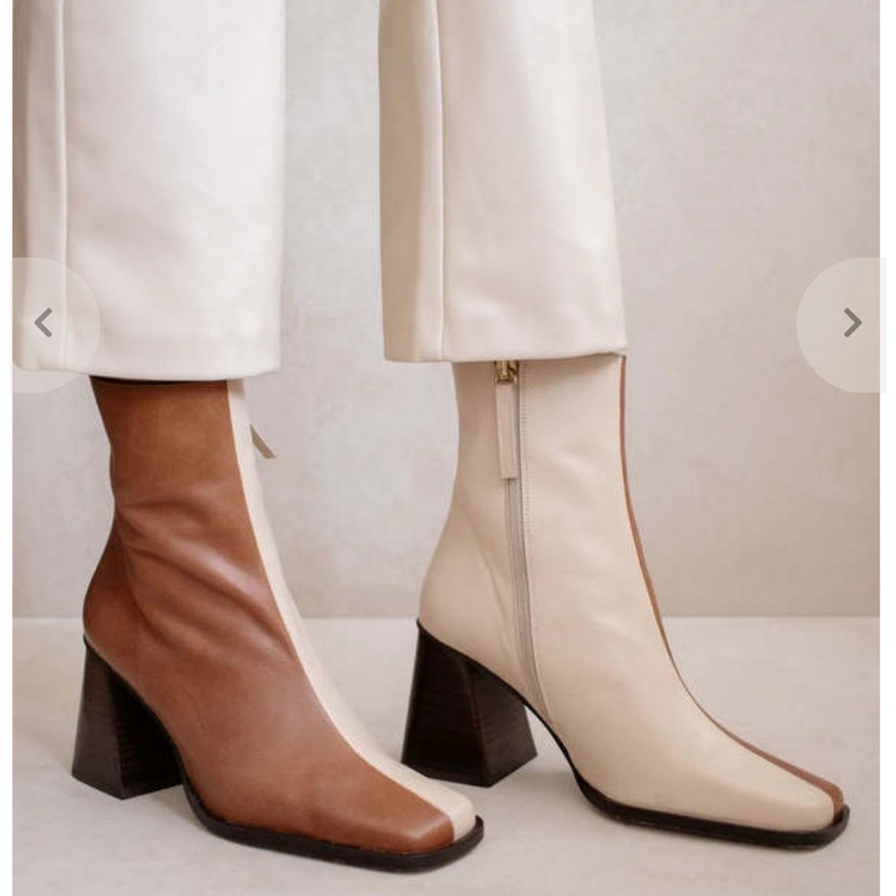 ALOHAS South Bicolor Boots - Camel/Beige